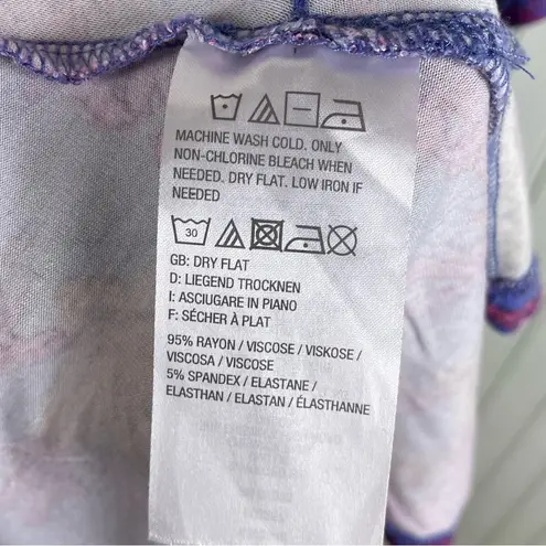 LOGO By Lori Goldstein Printed Knit Top Twin Set w/ Contrast Tank Size Medium