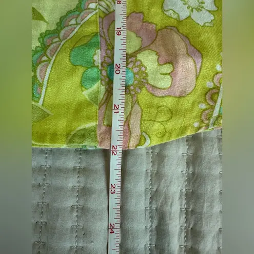 Sigrid Olsen Vintage 100% Linen floral pants and shirt set. Size Medium