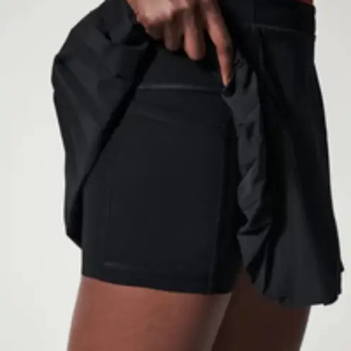 Spanx NEW  The Get Moving Pleated Skort Black - size S