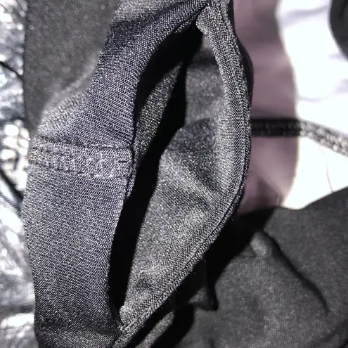 None Small black & white print Fitness gym leggings