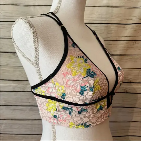 PINK - Victoria's Secret Victoria Secret PINK Velvet Floral Strappy Wireless Bralette