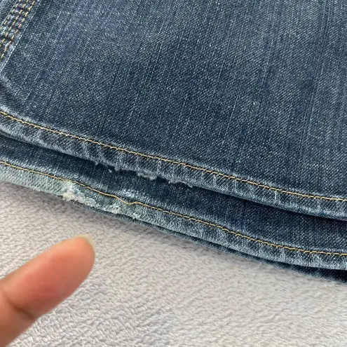 NY&C Low Rise Curvy Bootcut Jeans Womens 10 Tall Blue Stretch Denim Classic City