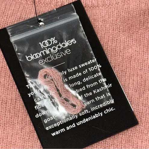 C by Bloomingdale’s NWT Women’s S Tea Dusty Pink 2 Ply Cashmere Crewneck Sweater