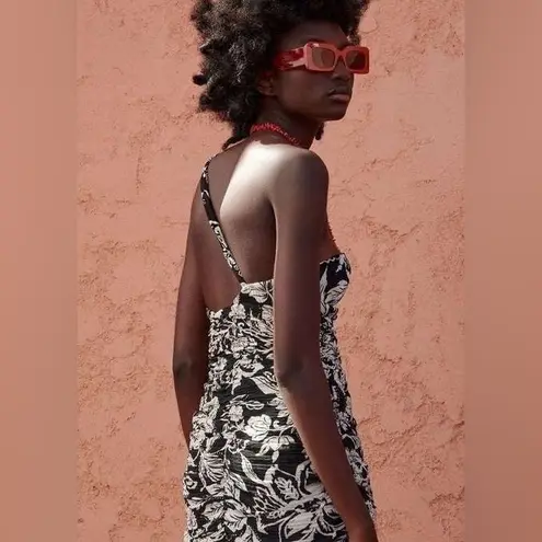 ZARA  printed Assymetrical mini‎ dress