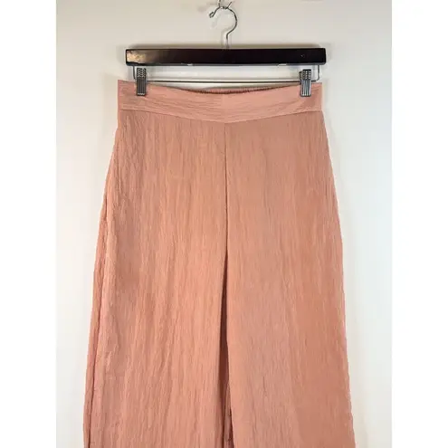 House of Harlow Pants Peach High Waisted Wide Leg Baggy Pull On Trouser Medium