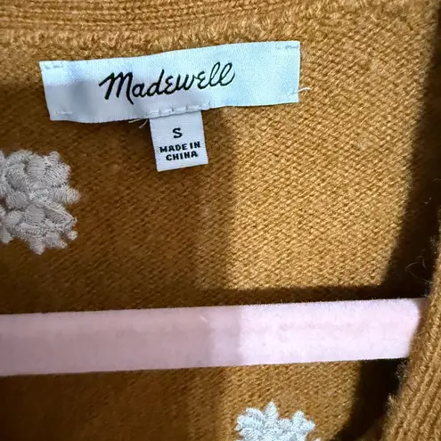 Madewell  Brown Cardigan with Floral Details