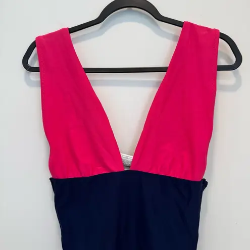 J crew colorblock navy one piece size M Pink Size M