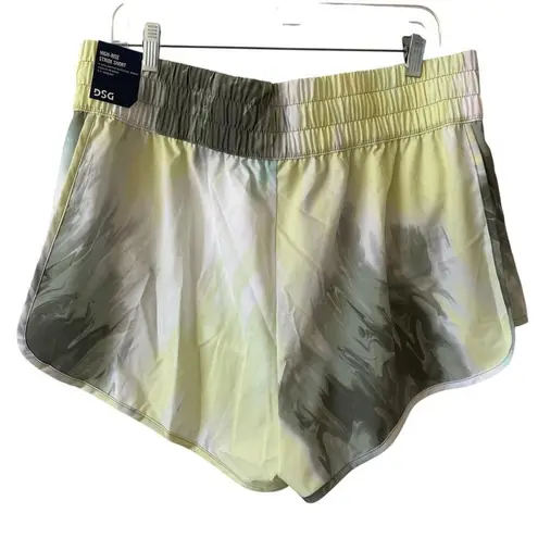 NEW DSG Women's High Rise Stride Short XL Tie Dye 3" Inseam Built in Brief Green