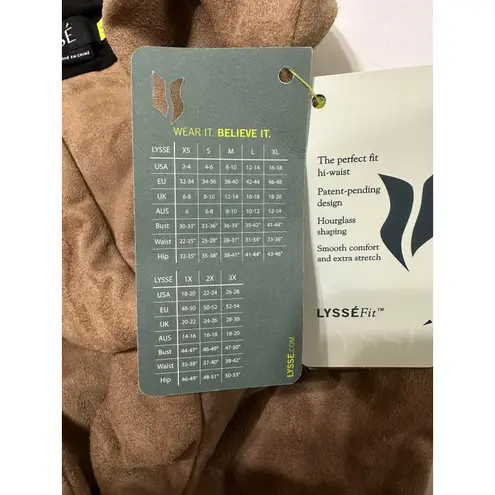 Lysse ' Mission Lace Up Danish Brown Faux Suede Pants Size Small NWT