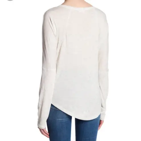 Melrose and Market Long Sleeve Raw Seam Tee Size S NWT