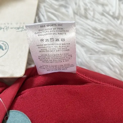 Body Glove Bikini top SENSES OLIVIA TRIANGLE front/back tie CHERRY Size D Cup