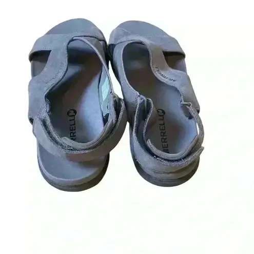 Merrell Around Town Sunvue Leather Strap Sandals in Stone Size 7 Comfort Shoes