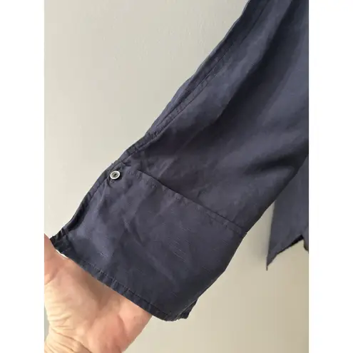 Kobi Halperin Marni Tunic Womens Size M Navy Relaxed Lagenlook Minimalist Lux Blue Size M