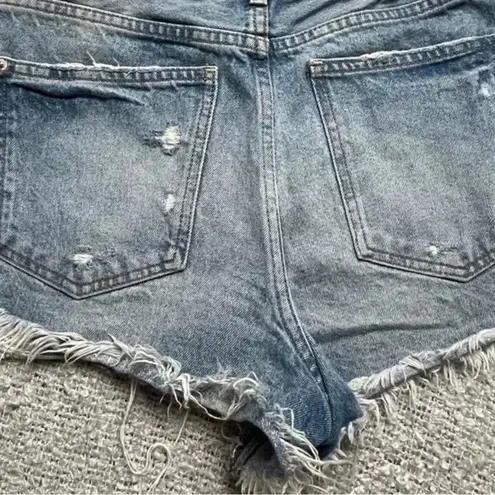 ZARA ‎ Womens Cutoff Denim Cheeky Summer Edgy Shorts Size 26