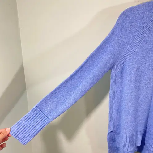 J Crew Women Periwinkle Blue Wool Alpaca Blend Turtleneck Pullover Sweater Sz XS