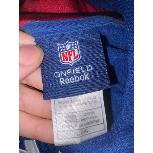 Reebok New York Giants  NFL Football Hoodie Womens Large Blue‎ Red