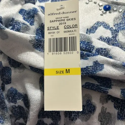 Alfred Dunner , Sapphire, skies, shimmer animal, print size medium.