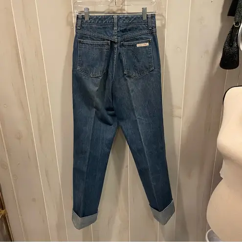 Vintage 80’s Calvin Klein jeans solid thick denim pleated hi