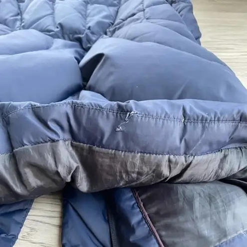 Larry Levine blue knee lenght puffer jacket XS EUC