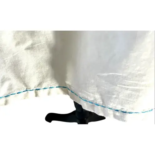 Peppermint Bay White Embroidered Coverup Dress Boho Resort Wear Floral Large