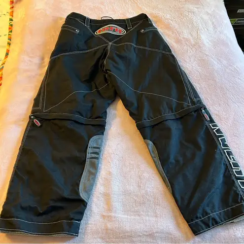 Torq NVERT black blue gray color block motocross pants convertible shorts 28 2