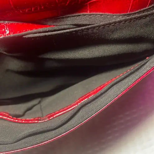 Cosmopolitan Red Snake Skin Crossbody Clutch Bag / Purse long Strap