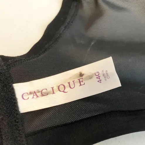 Cacique 44G Bra Black Satin Full Coverage Stretch Plus Size Lane Bryant 101 - Image 9