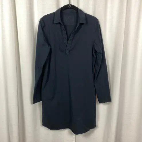 Frank & Eileen Black Cotton Nicole Henley Dress Sz.M