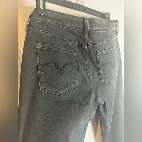 Levi's Stretchy Legging Jeans Metallic Gold Glitter Black Denim Grunge Sz 11/30