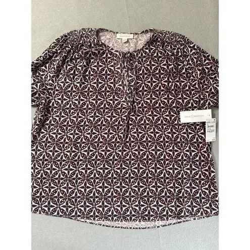 Treasure & Bond Women’s Boho Keyhole Style Blouse Sz M