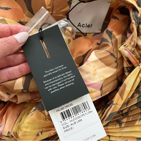 NWT Acler Palms Dress in Kaleidoscope Floral Yellow NWT Size 4