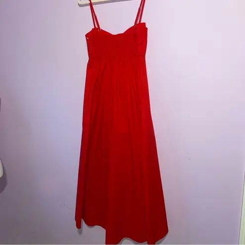 Show Me Your Mumu NEW  Best Bow Midi Dress Cherry Poplin Women L Holiday Romantic