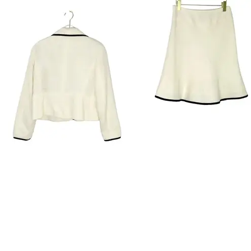 Chadwick's 90s Vintage Skirt Suit White Blazer & Skirt Twee Retro Glam Small Size 6