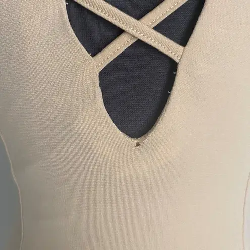 Privy sz S cut out fitted midi party dress