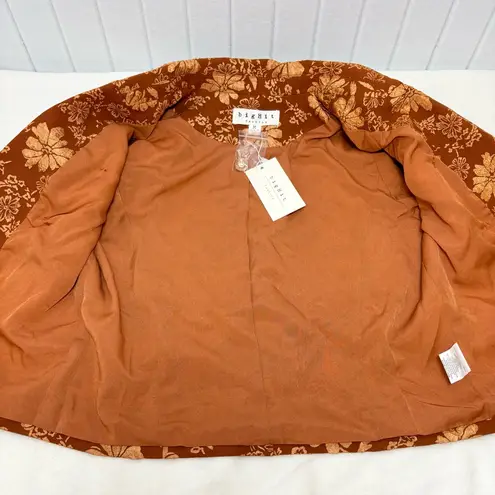Elegant Floral Burnt Orange Blazer Size M New Size M