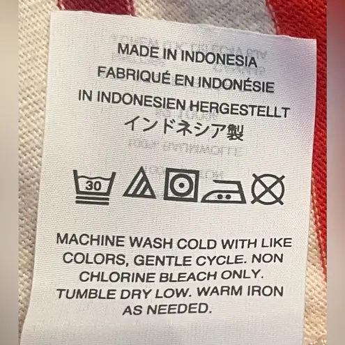 Madewell  Red and White Striped Short Sleeve Tee