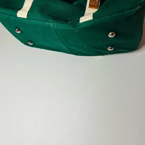 Vintage 90s CANADA DRY Green Buckle Front Shoulder Strap Duffle Messenger Bag