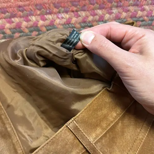 VTG BROWN SUEDE LEATHER WRANGLER HIGH RISE WESTERN PANTS RARE FIND Tan