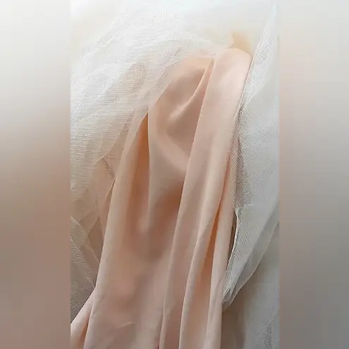 Chi Chi London Blush Pink Strapless Tulle & Lace Ballerina ModCloth Midi Gown by ChiChi Size 2