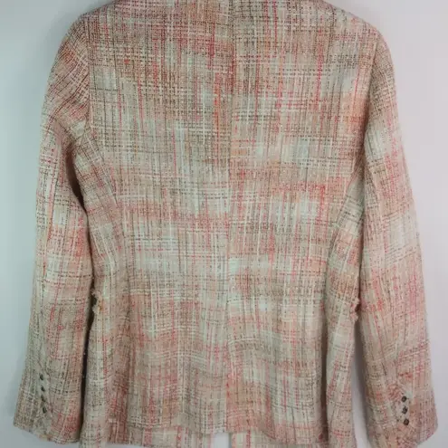 Le lis  Blanc L Tweed Summer Blazer in Coral