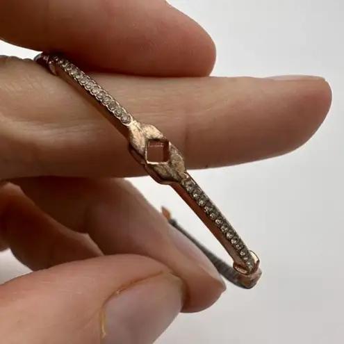 Stella & Dot ‎ Resilience Cuff bracelet rose gold pave Bangle Vintage