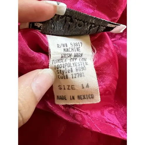 Charolette VanHorne Pink Blouse Size 14 Vintage Formal Classic Gala Designer