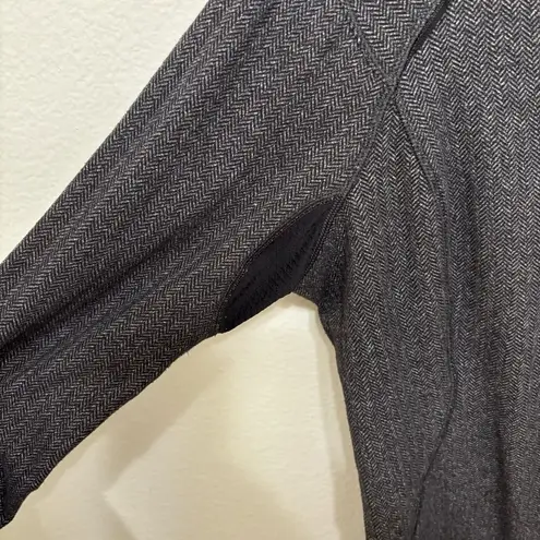 Lululemon  Think Fast Pullover size 10 Black Heathered Herringbone