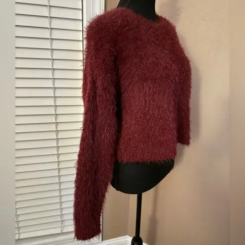 Arizona Jeans Arizona Jean Co Women’s Fuzzy Sweater Burgundy Size Medium