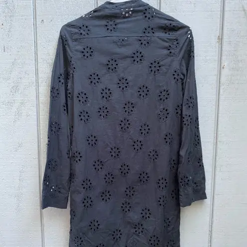 Patrick Robinson‎ Eyelet Tunic Dress Coverup Black