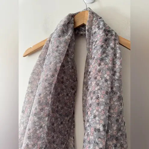 Sheer Purple Ditsy Floral Lightweight Purple and Pink Infinity Scarf