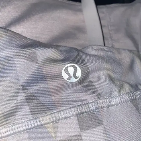 Lululemon  Energy Silver Grey Geometric Strappy Sportsbra