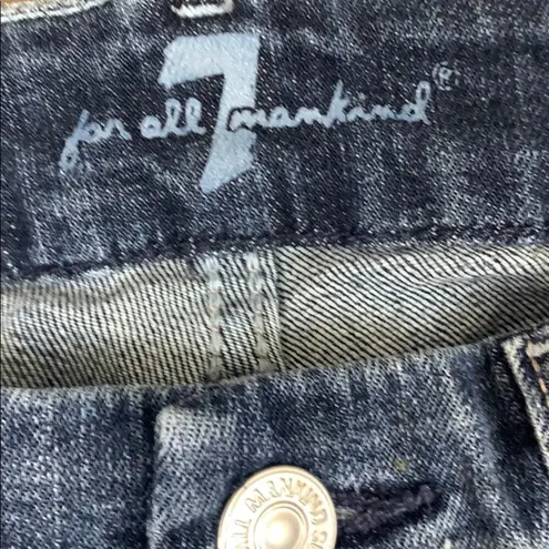 7 For All Mankind  A-Pocket Fray Hem Ankle Jeans