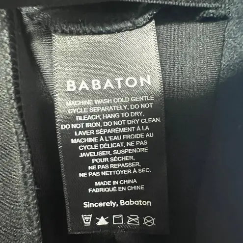 Babaton Aritzia Women's High Rise Faux Suede Black Pants Size 6 Stretch Neutral