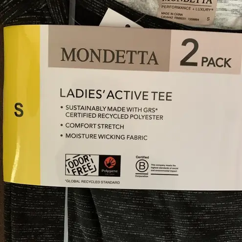 Mondetta  Women's Top Small  2 Pack bundle Active Tee Black White Combo New NWT